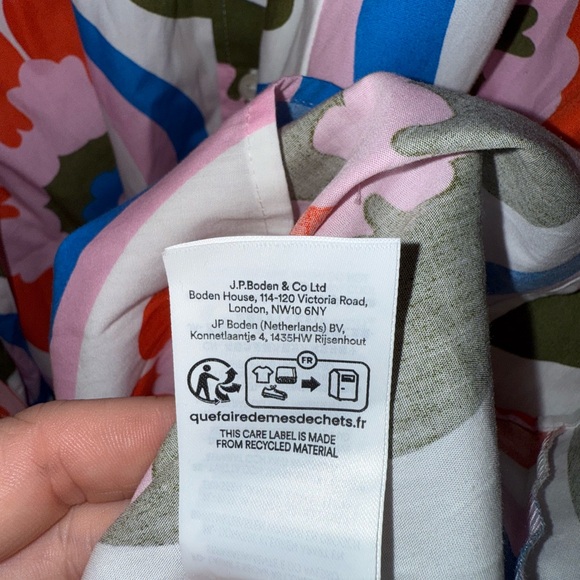 NWT BODEN AMY FLORAL PRINT COTTON MIDI SHIRT DRESS SZ 4P. (Sold out online) - Picture 9 of 14